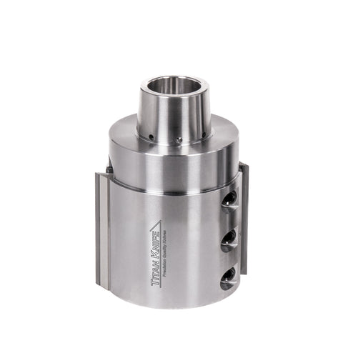 80 mm Cut Length, 2 Corrugated Knife Pockets, HSK 85 PowerLock Style Moulder Cutterhead, CCW Rotation, Right or Top Spindle