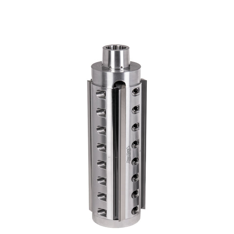 240 mm Cut Length, 4 Corrugated Knife Pockets, HSK 85 PowerLock Style Moulder Cutterhead, CCW Rotation, Top Spindle