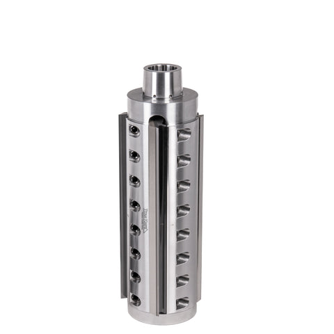 240 mm Cut Length, 4 Corrugated Knife Pockets, HSK 85 PowerLock Style Moulder Cutterhead, CW Rotation, Bottom Spindle