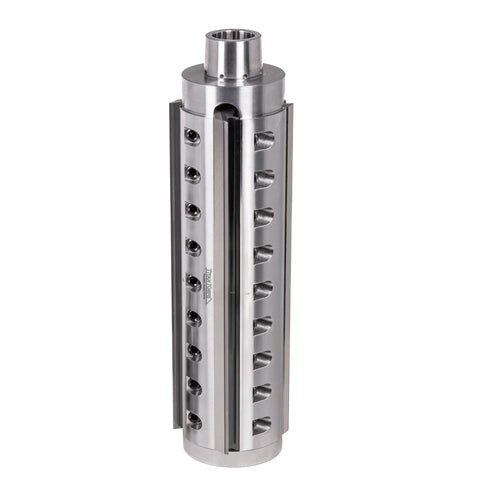 310 mm Cut Length, 4 Corrugated Knife Pockets, HSK 85 PowerLock Style Moulder Cutterhead, CW Rotation, Bottom Spindle