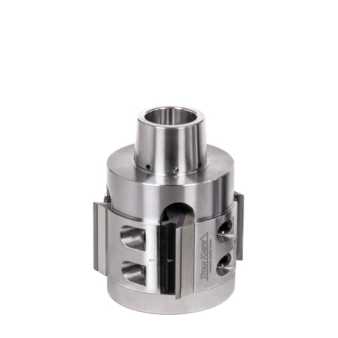 40 mm Cut Length, 4 Corrugated Knife Pockets, HSK 85 PowerLock Style Moulder Cutterhead, CCW Rotation, Right or Top Spindle