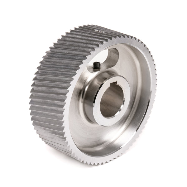 2" Wide, 35mm Bore, Keyed - 10 deg Shear - Steel Tooth Feed Wheel