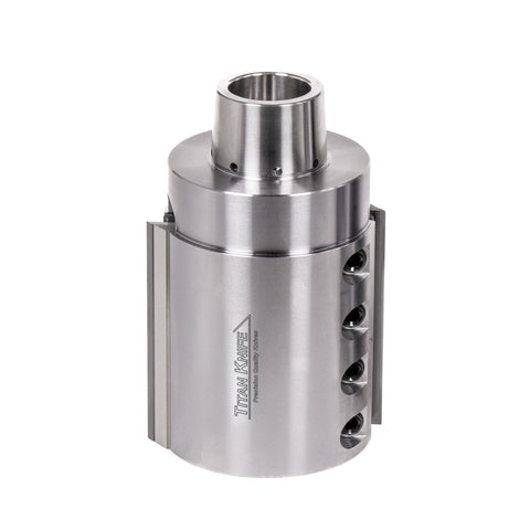 100 mm Cut Length, 2 Corrugated Knife Pockets, HSK 85 PowerLock Style Moulder Cutterhead, CCW Rotation, Right or Top Spindle 
