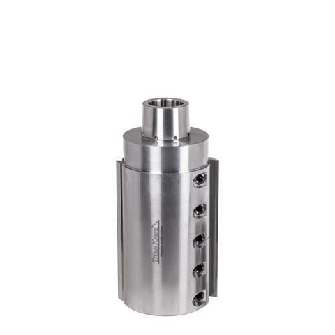 130 mm Cut Length, 2 Corrugated Knife Pockets, HSK 85 PowerLock Style Moulder Cutterhead, CCW Rotation, Right or Top Spindle 