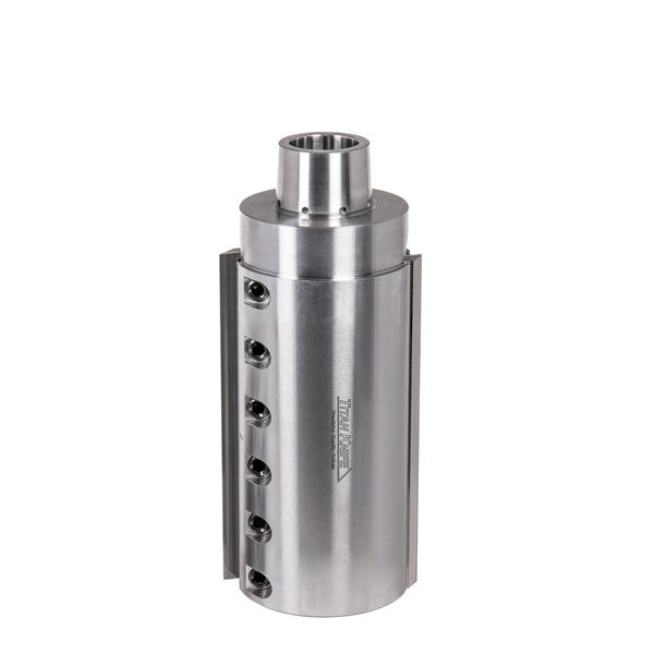 150 mm Cut Length, 2 Corrugated Knife Pockets, HSK 85 PowerLock Style Moulder Cutterhead, CW Rotation, Left or Bottom Spindle 