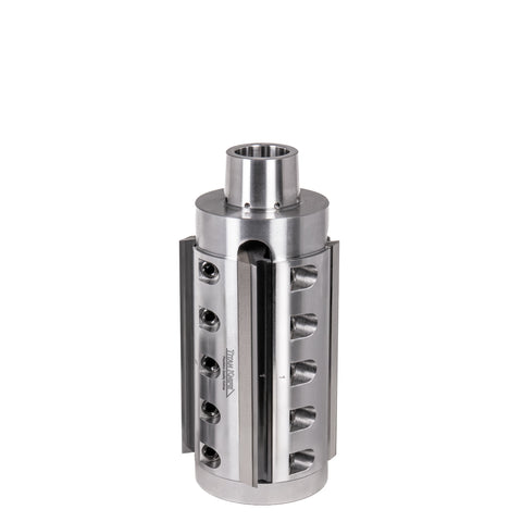 130 mm Cut Length, 4 Corrugated Knife Pockets, HSK 85 PowerLock Style Moulder Cutterhead, CW Rotation, Left or Bottom Spindle 
