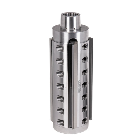 170 mm Cut Length, 4 Corrugated Knife Pockets, HSK 85 PowerLock Style Moulder Cutterhead, CCW Rotation, Right or Top Spindle 