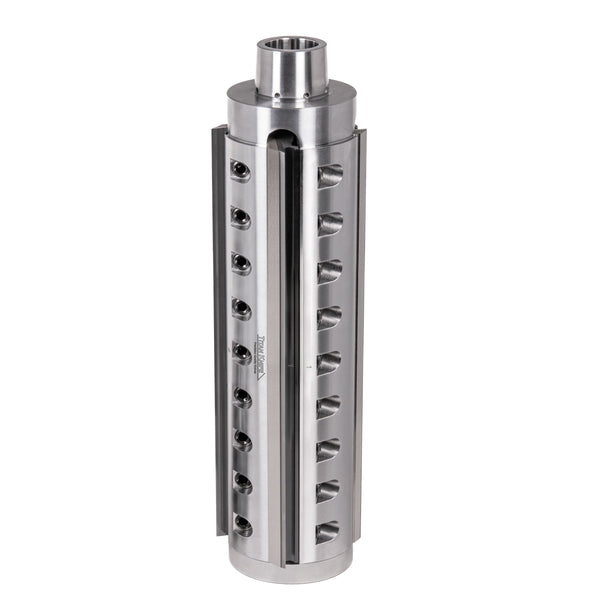 310 mm Cut Length, 4 Corrugated Knife Pockets, HSK 85 PowerLock Style Moulder Cutterhead, CW Rotation, Bottom Spindle 