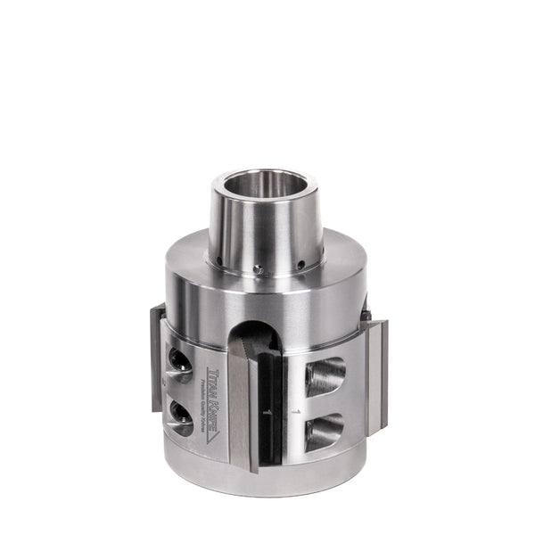 40 mm Cut Length, 4 Corrugated Knife Pockets, HSK 85 PowerLock Style Moulder Cutterhead, CW Rotation, Left or Bottom Spindle 