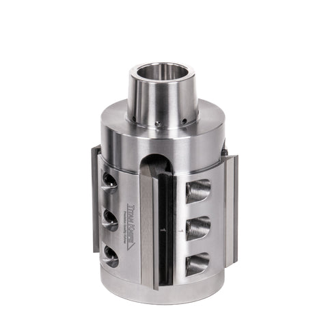 80 mm Cut Length, 4 Corrugated Knife Pockets, HSK 85 PowerLock Style Moulder Cutterhead, CW Rotation, Left or Bottom Spindle 