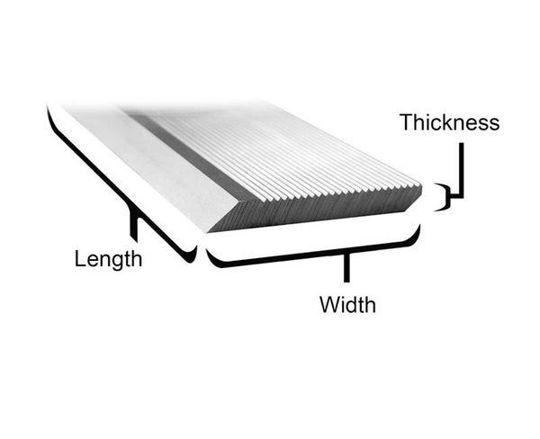 Bottom Bevel Corrugated Moulder Knife Dimensions