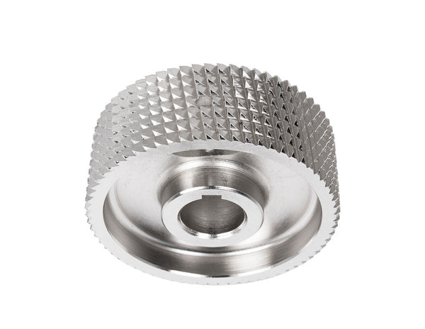 2" Wide, 35mm Bore, Keyed - Diamond Tooth Style - Steel Tooth Feed Wheel - View 3