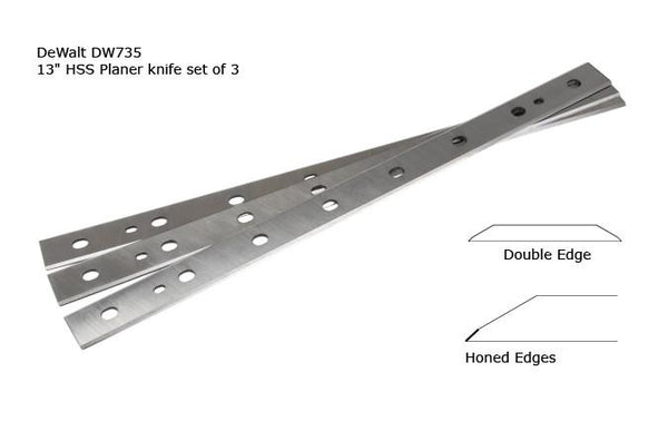 PKH-12800 -- HSS Planer Knife Set -- 13" DeWalt DW735 - Details