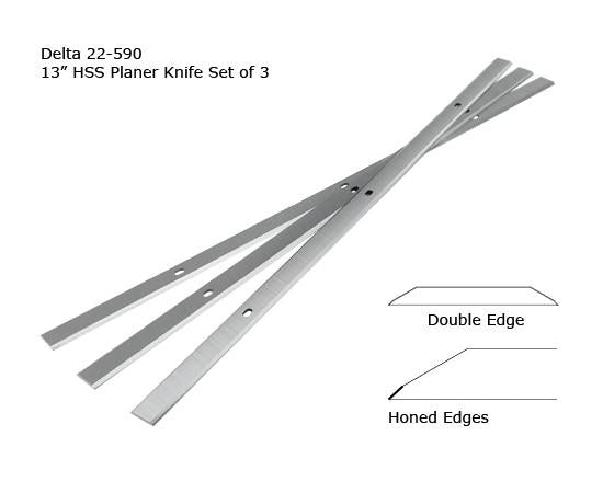 PKH-12827 -- HSS Planer Knife Set -- 13" Delta 22-590, Steel City 40220 - Details