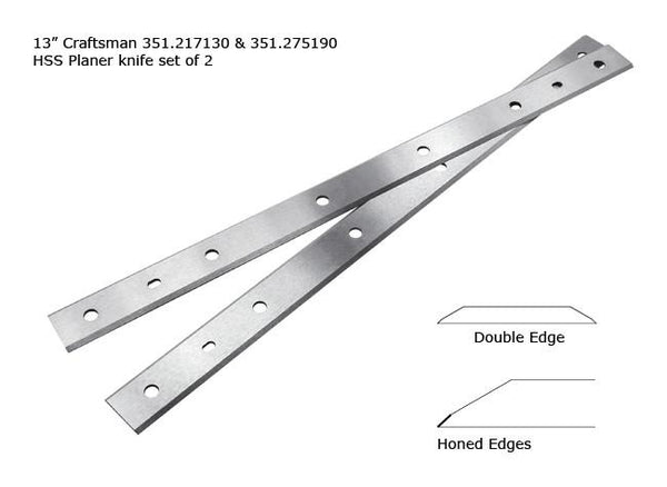 PKH-13100 -- HSS Planer Knife Set -- 13" Craftsman 351.217130, 351.275190 - Details