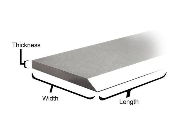 Planer Knife Dimesions Diagram